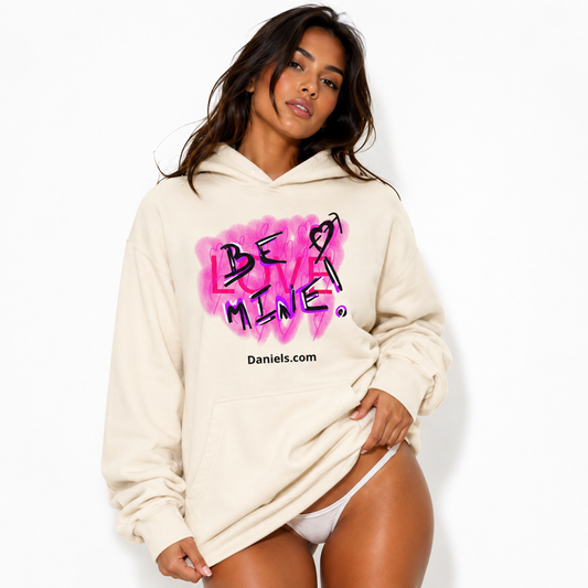 Be Mine Hoodie (Canvas and White)
