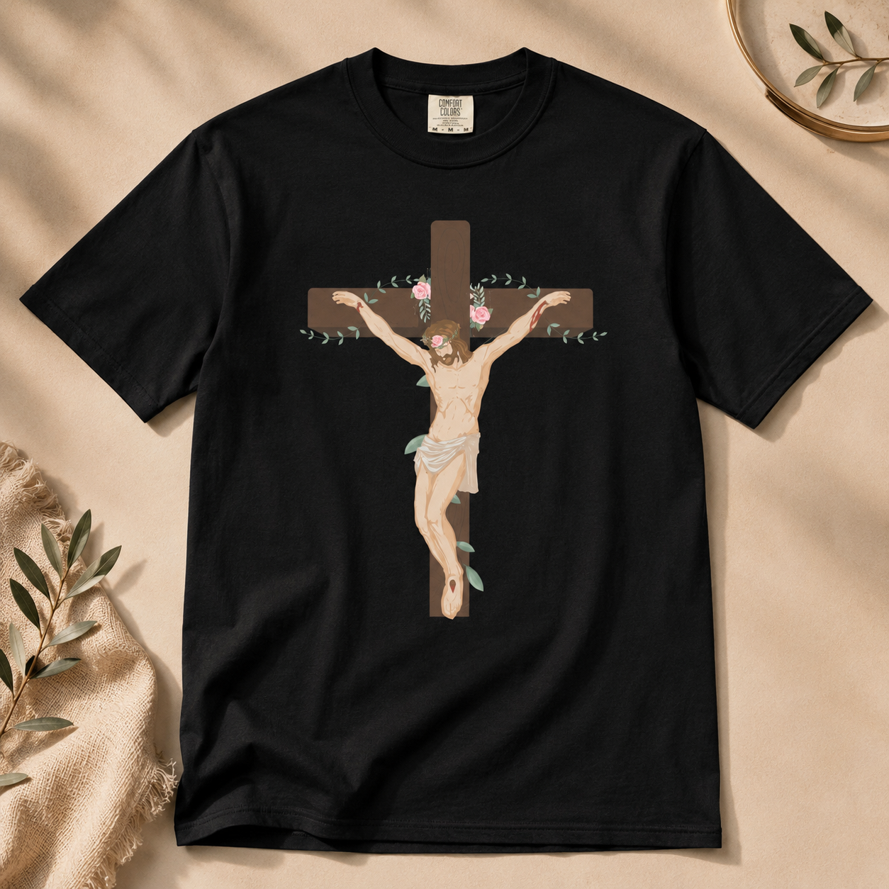 Men’s garment-dyed heavyweight t-shirt (767 - Jesus Christ Graphic)