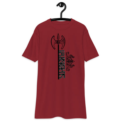 Logo with Mace (White/Red)